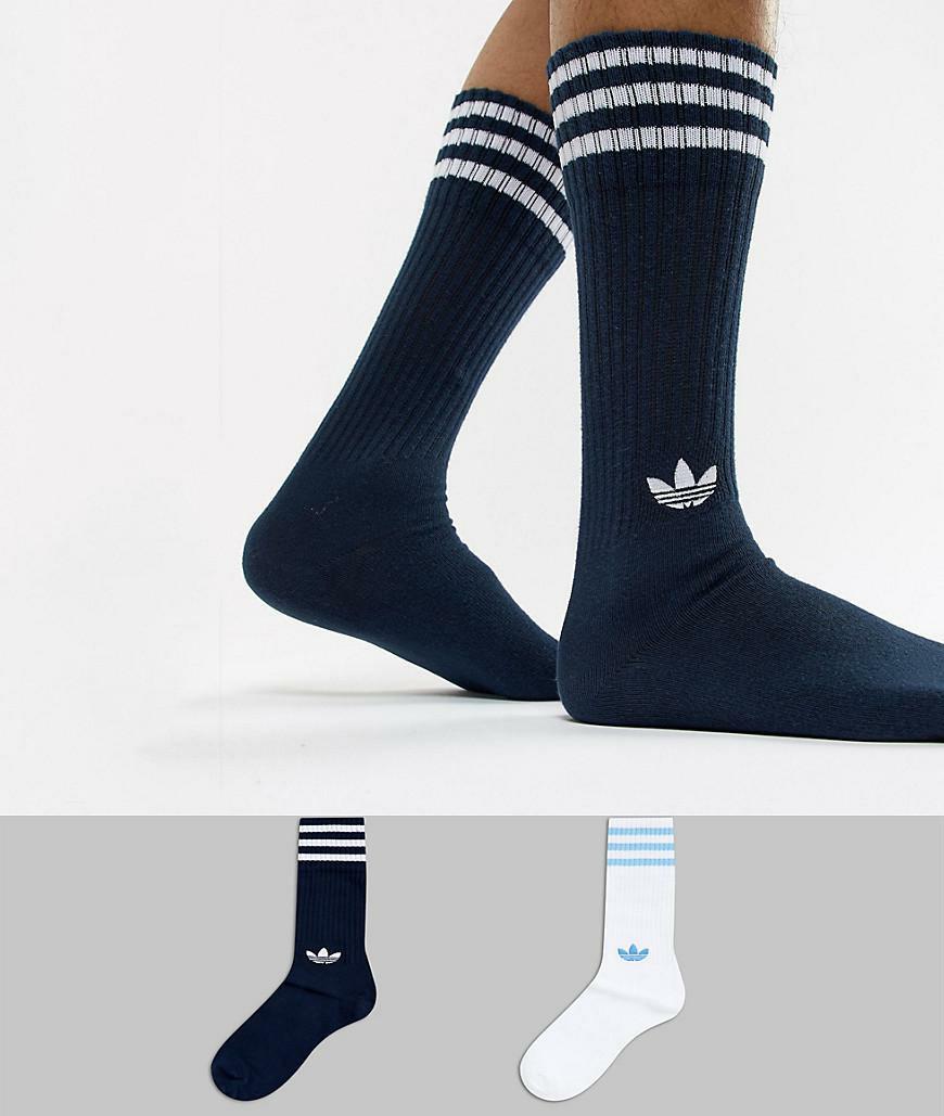 Adidas Solid Crew 2PP Socks, Men's Fashion, Accessories, Socks on Carousell