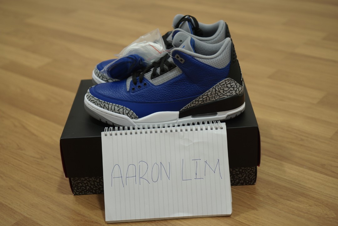 air jordan 3 varsity royal on feet