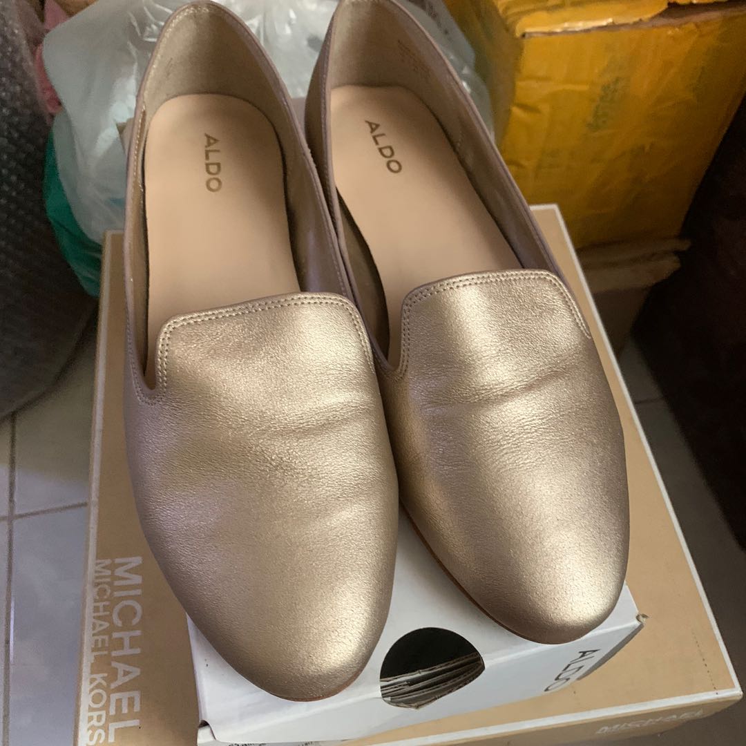 aldo silver loafers