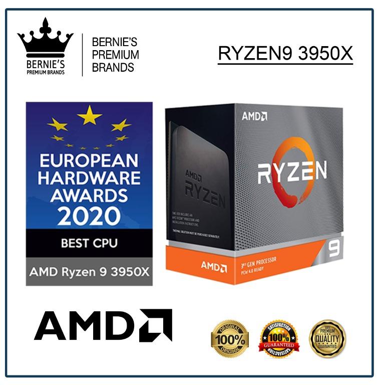 AMD RYZEN9 3950X (Category: Computer Parts) located in Pasay City. Submitted by premiumbrands (Listing ID 1029021587, Image 1). Description: 100% Certified Original/Genuine product. Available, and ready for FREE delivery via LBC Hong Kong (3-7 days). Everything is brand new, and factory sealed. Check out our FACEBOOK pages: Bernie's Premium Brands - Gadgets Bernie's Premium Brands – Women.