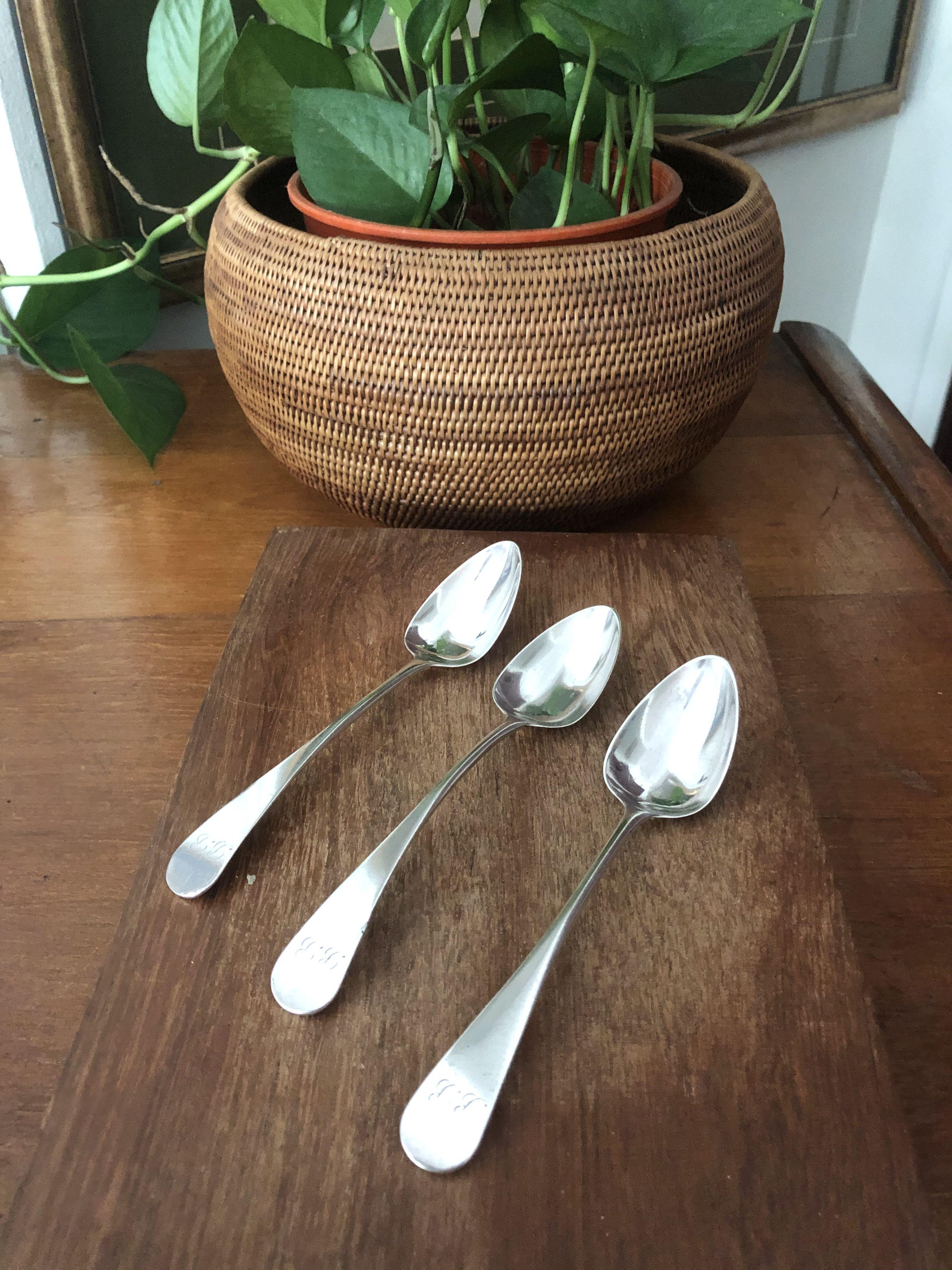 solid silver teaspoons