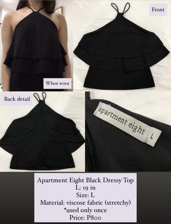 womens black dressy top