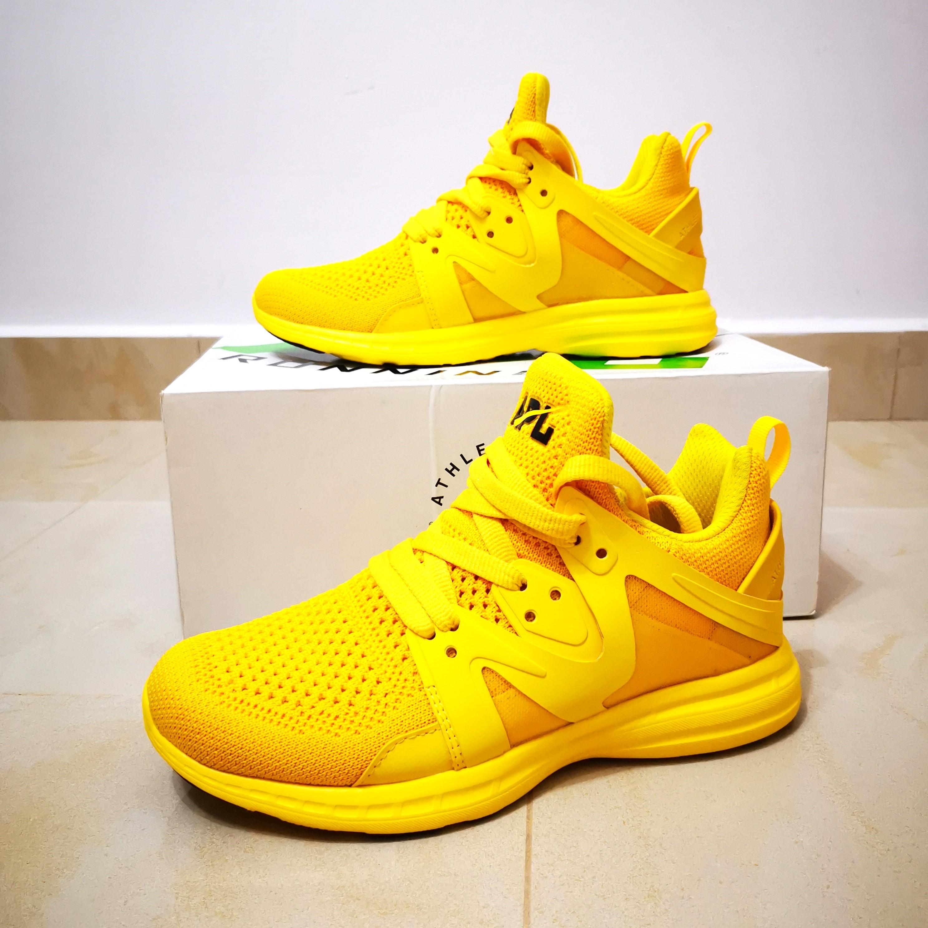 yellow apl sneakers