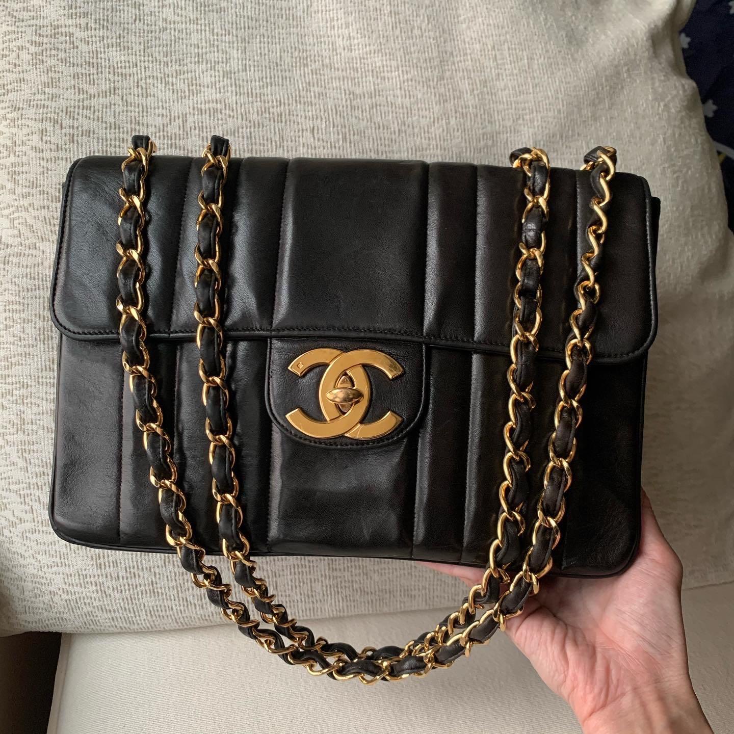 AUTHENTIC CHANEL Big CC Jumbo Vertical Quilt Flap Bag , Luxury, Bags &  Wallets on Carousell
