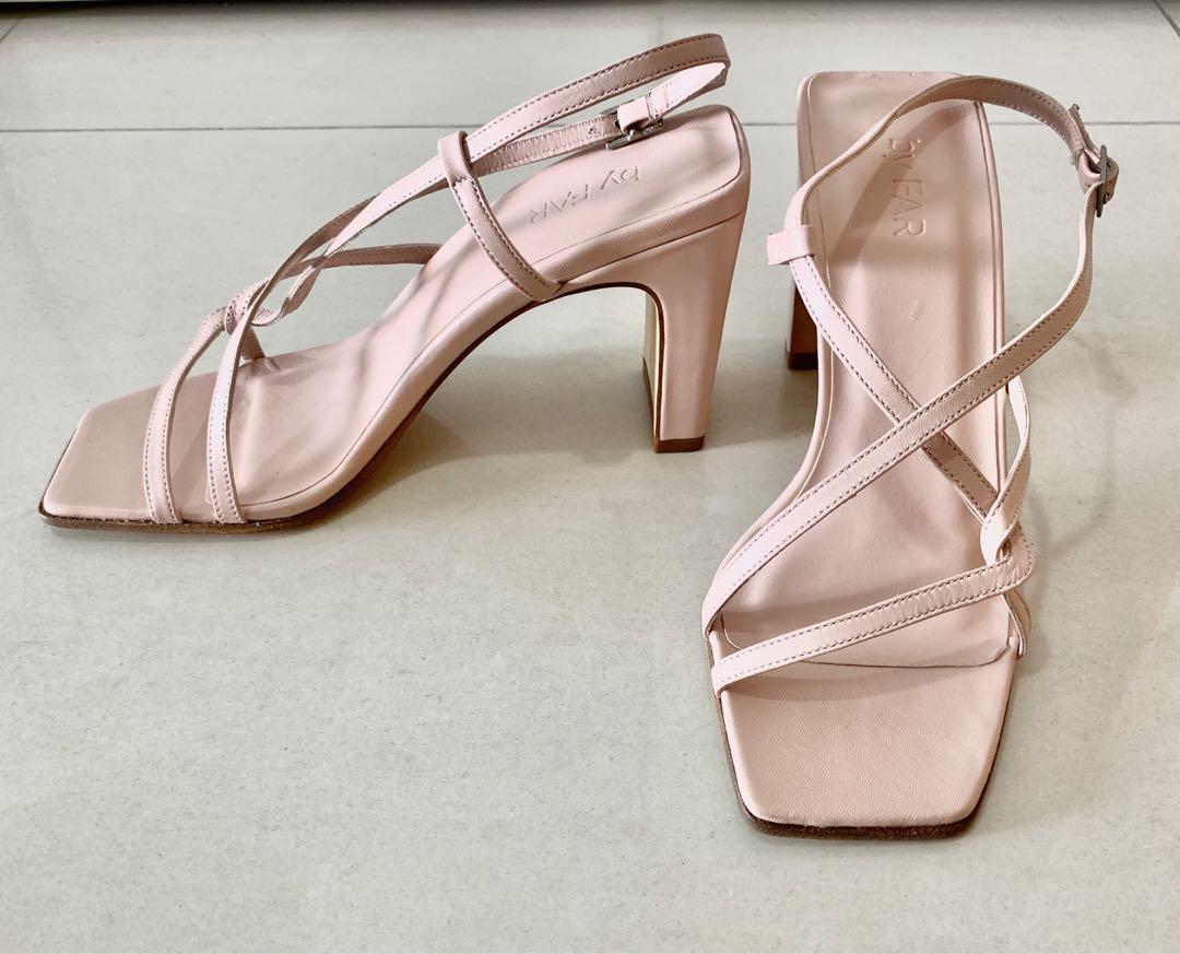 By far carrie best sale leather slingback sandals