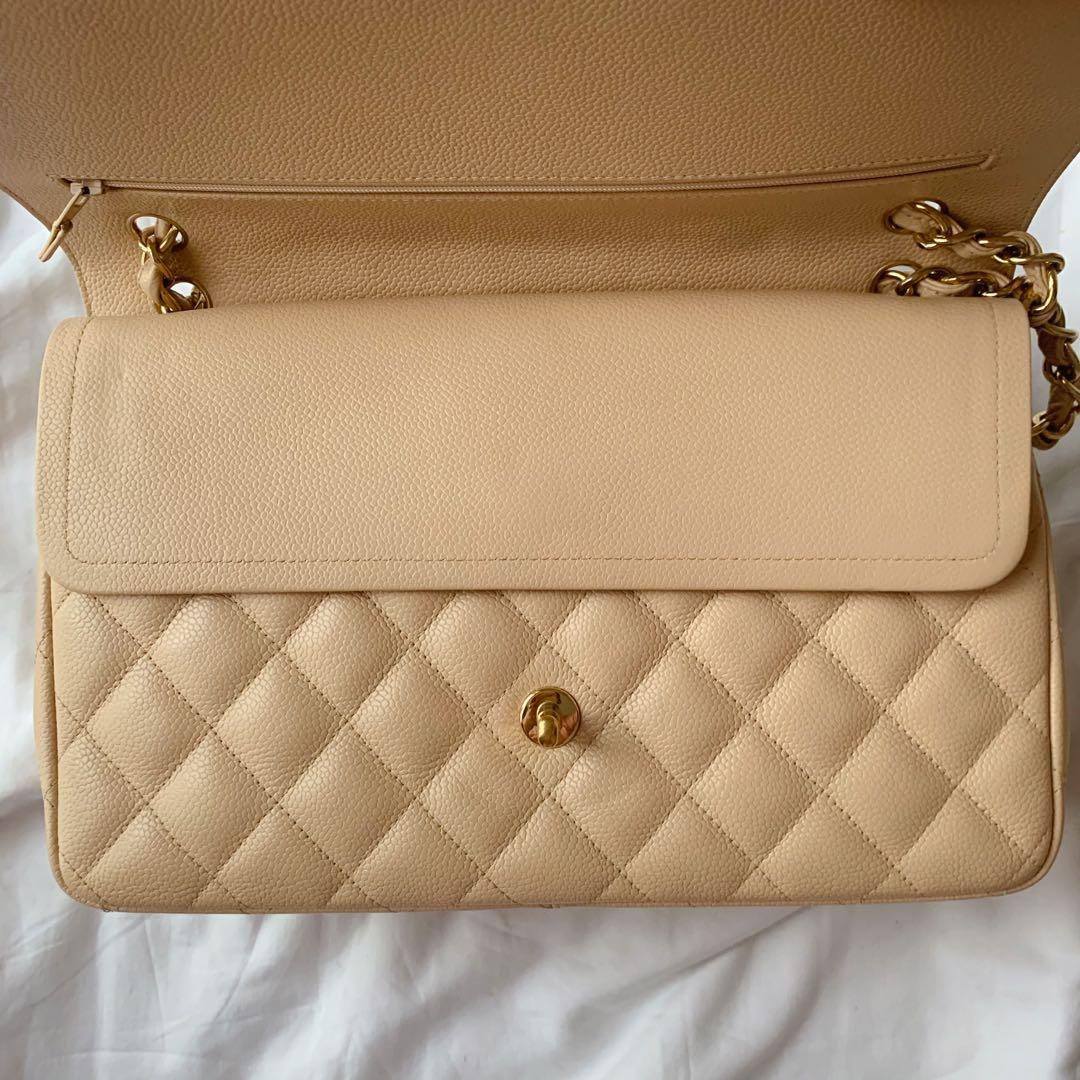 Chanel // Beige Caviar Jumbo Flap Bag – VSP Consignment