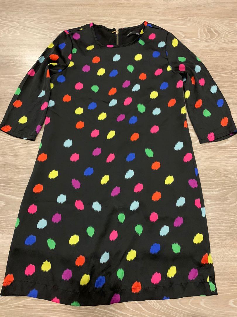 colourful polka dot dress