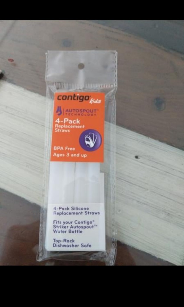 Contigo Autospout Kids Bpa- Water Bottle Replacement Straws 4-pack