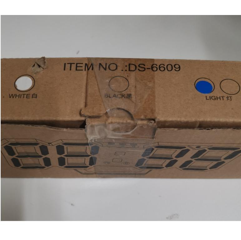 DS6609 Acrylic Digital LED Table/Wall Hanging Alarm Clock, Furniture