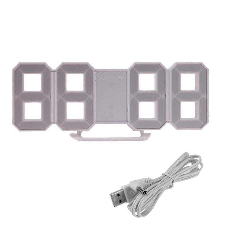 DS6609 Acrylic Digital LED Table/Wall Hanging Alarm Clock, Furniture