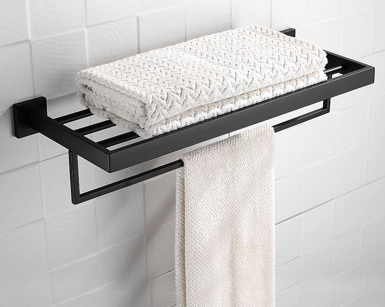 German Towel Rail Stainless Steel Black, Furniture u0026 Home Living, Bathroom  u0026 Kitchen Fixtures on Carousell