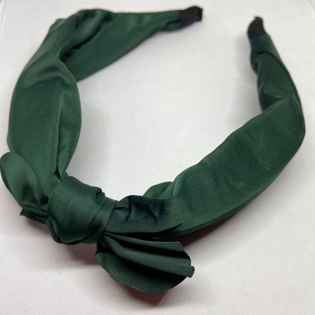 green bow headband