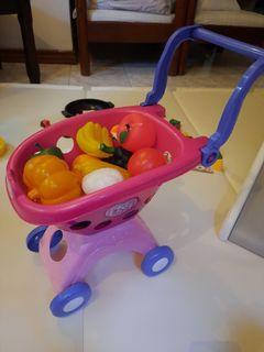 Grocery shopping cart toy