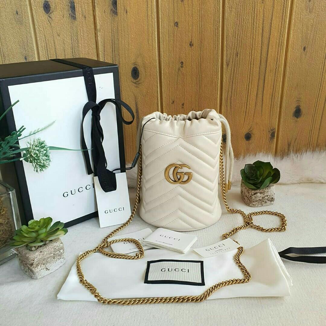 Gucci marmont mini bucket on sale bag