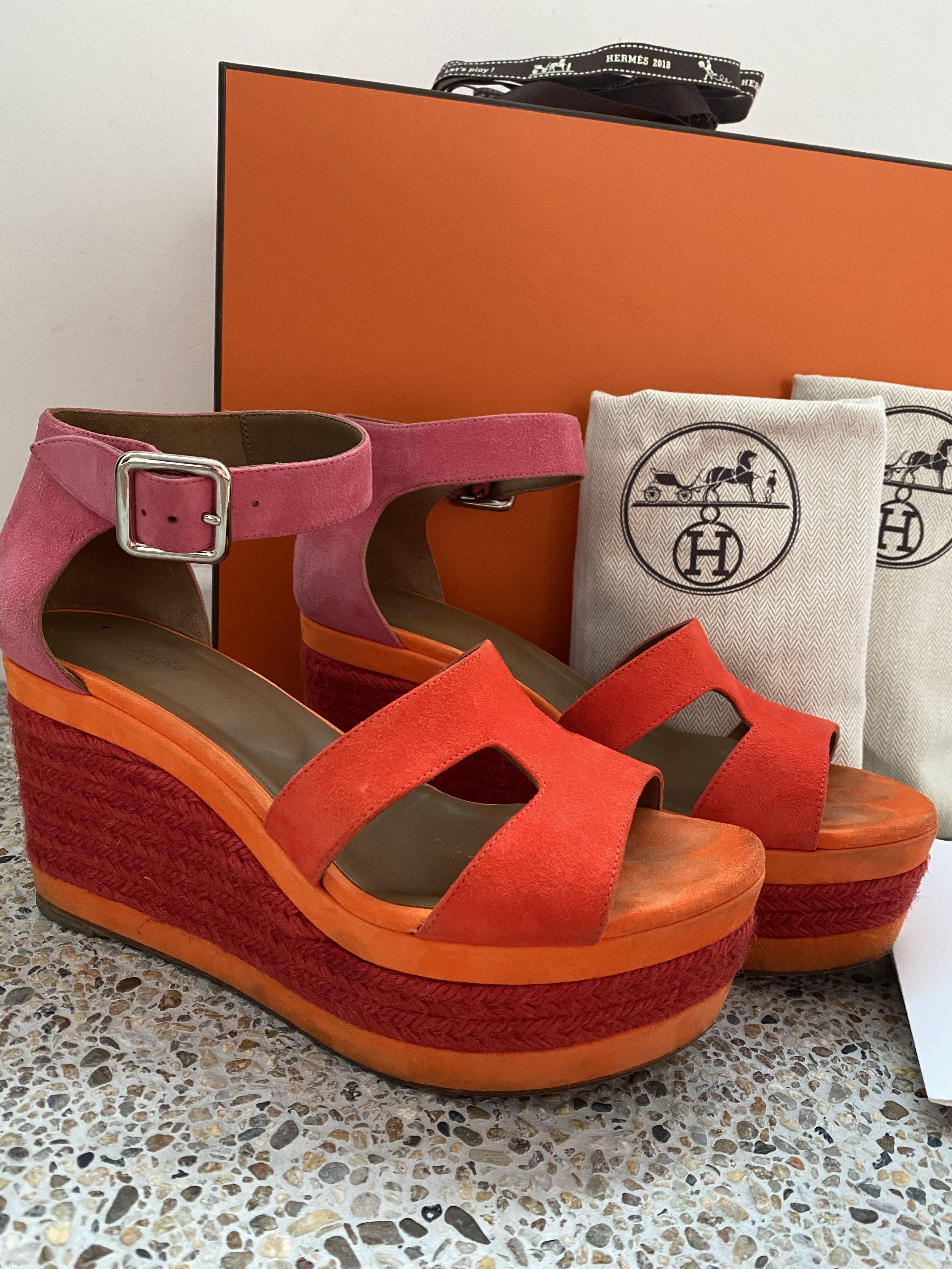 Hermes wedge shoes on sale