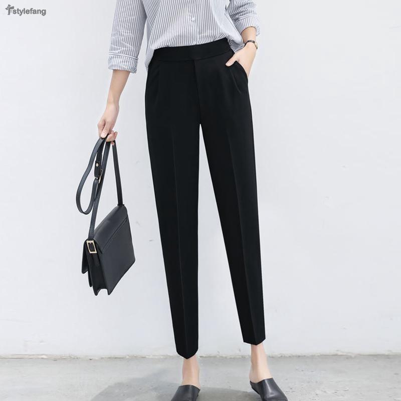 black work pants high waisted