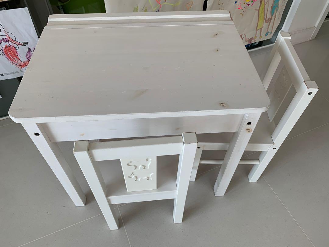 IKEA kids table Sundvik two chairs Kritters