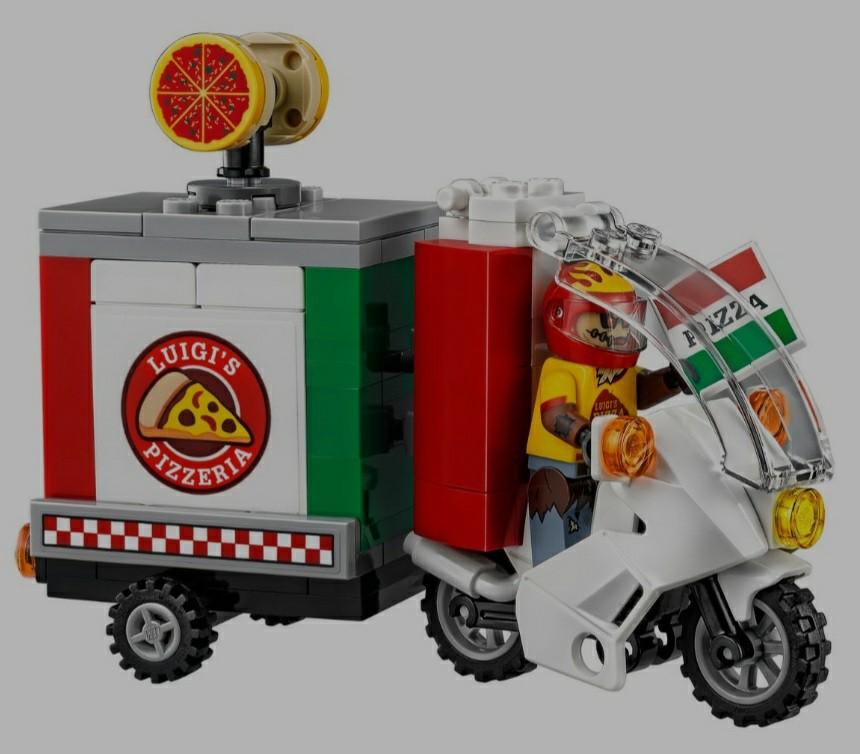 Lego batman pizza delivery store