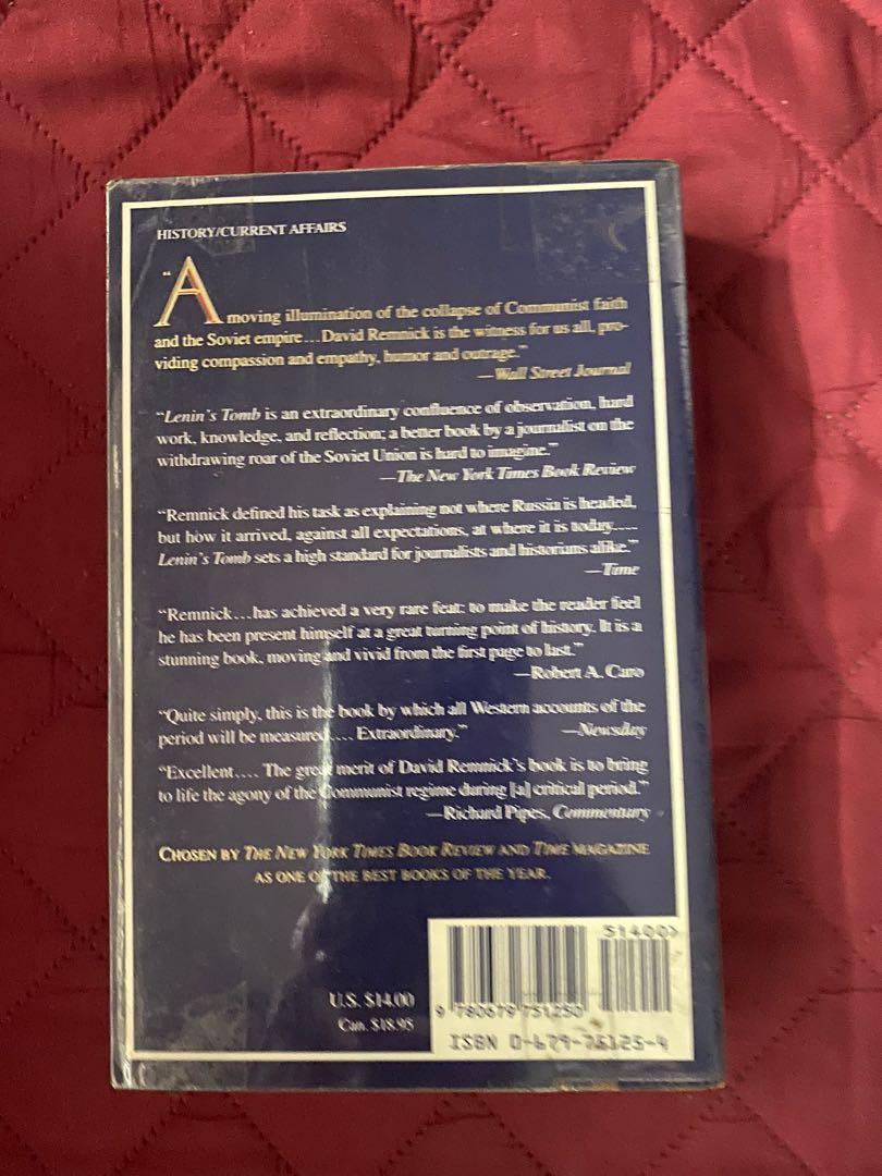 Lenin’s Tomb (Category: Storybooks) located in Mandaluyong City. Submitted by mcvseller (Listing ID 1028948443, Image 2). Description: Personally My best book. Excellent writing. No discount on this one. GCash or BPI online transfer. Metro Manila buyers only..