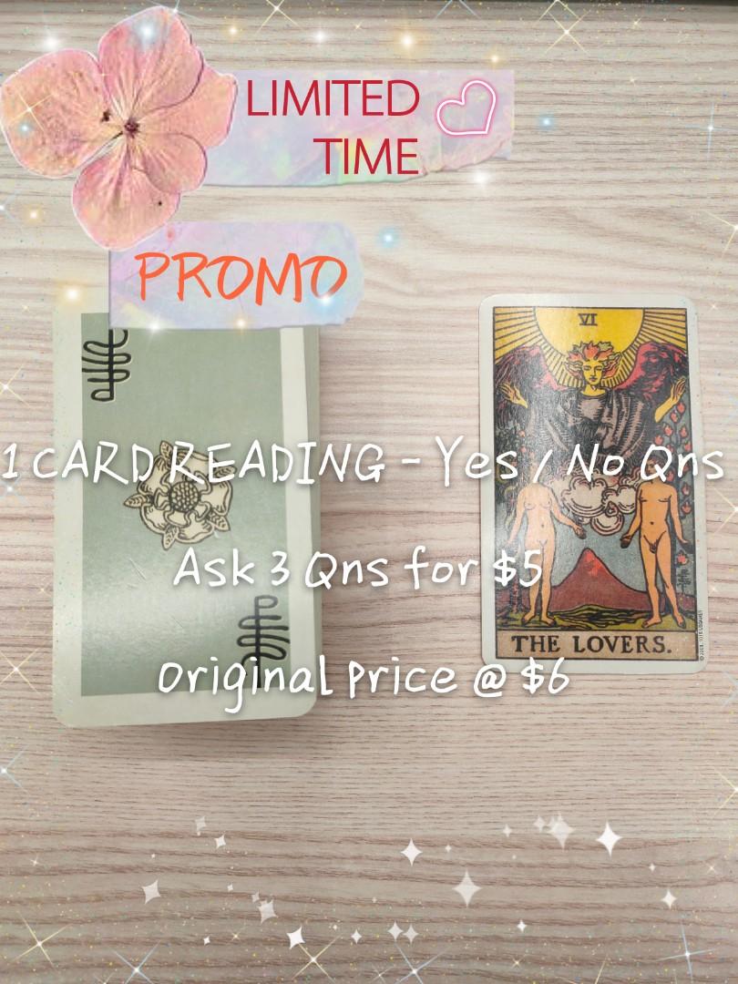 Limited Time Promotion 1 Card Reading Yes No Tarot Card Lifestyle Services Others On Carousell