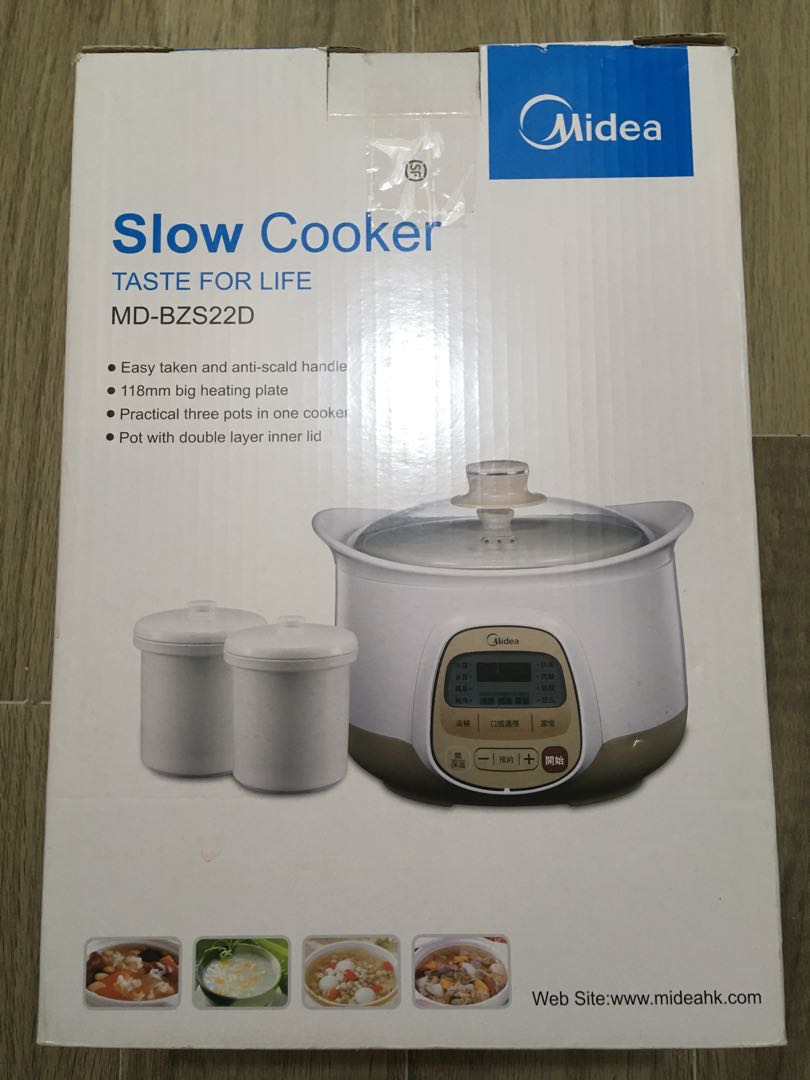 Midea Slow Cooker, 家庭電器, 廚房電器, 鍋具 Carousell