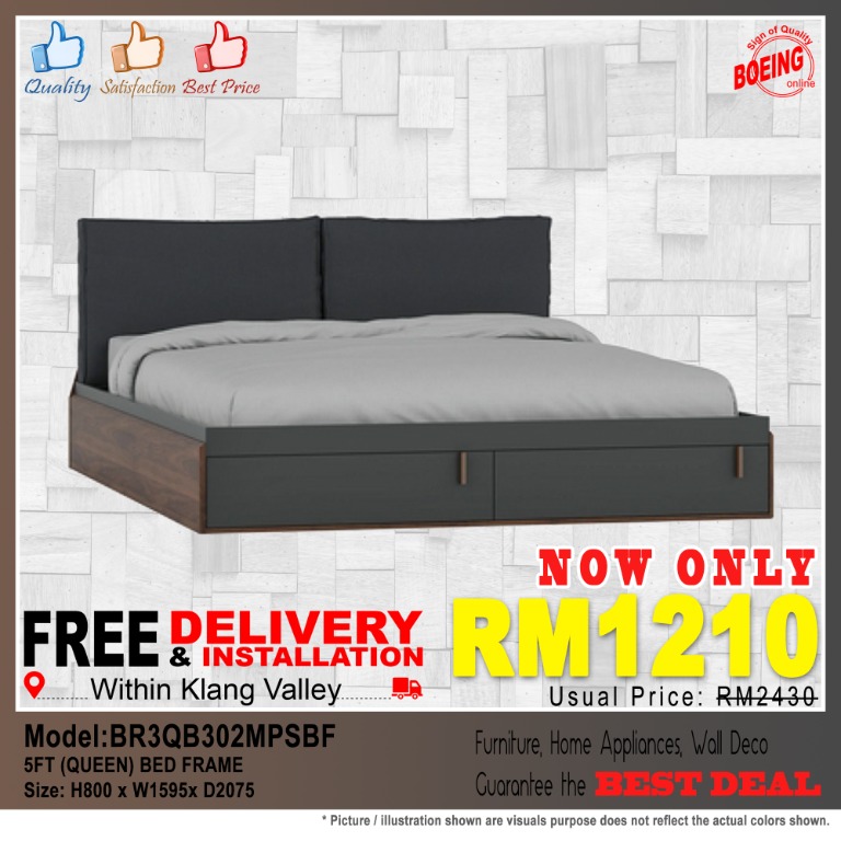MODERN DESIGN BEST BUY 5FT (QUEEN) BED FRAME, Furniture ...