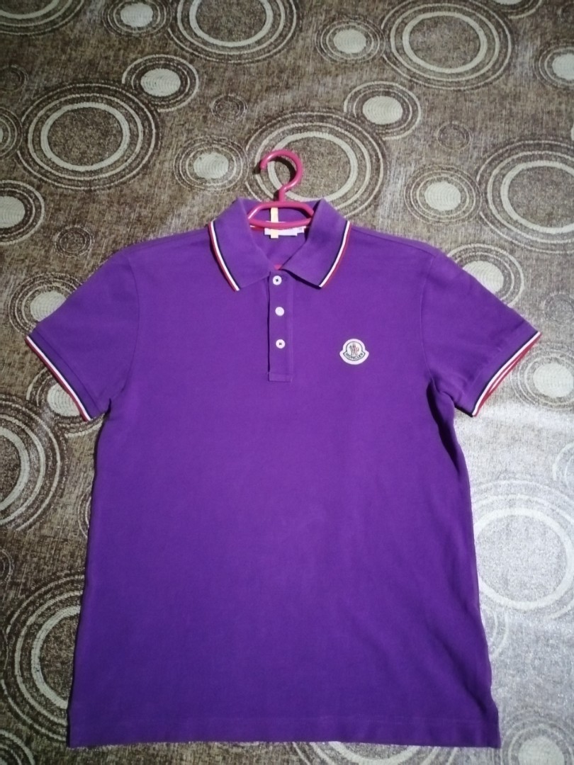 purple moncler polo