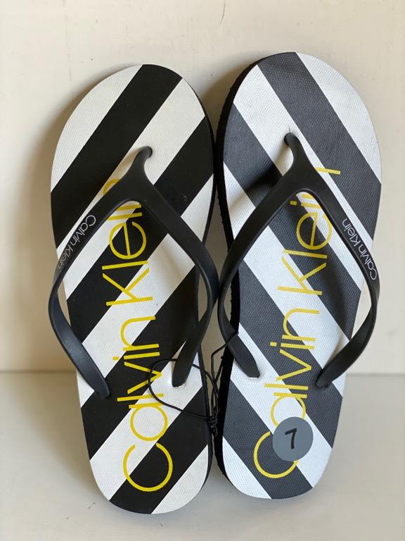 Calvin klein flip flops sale clearance