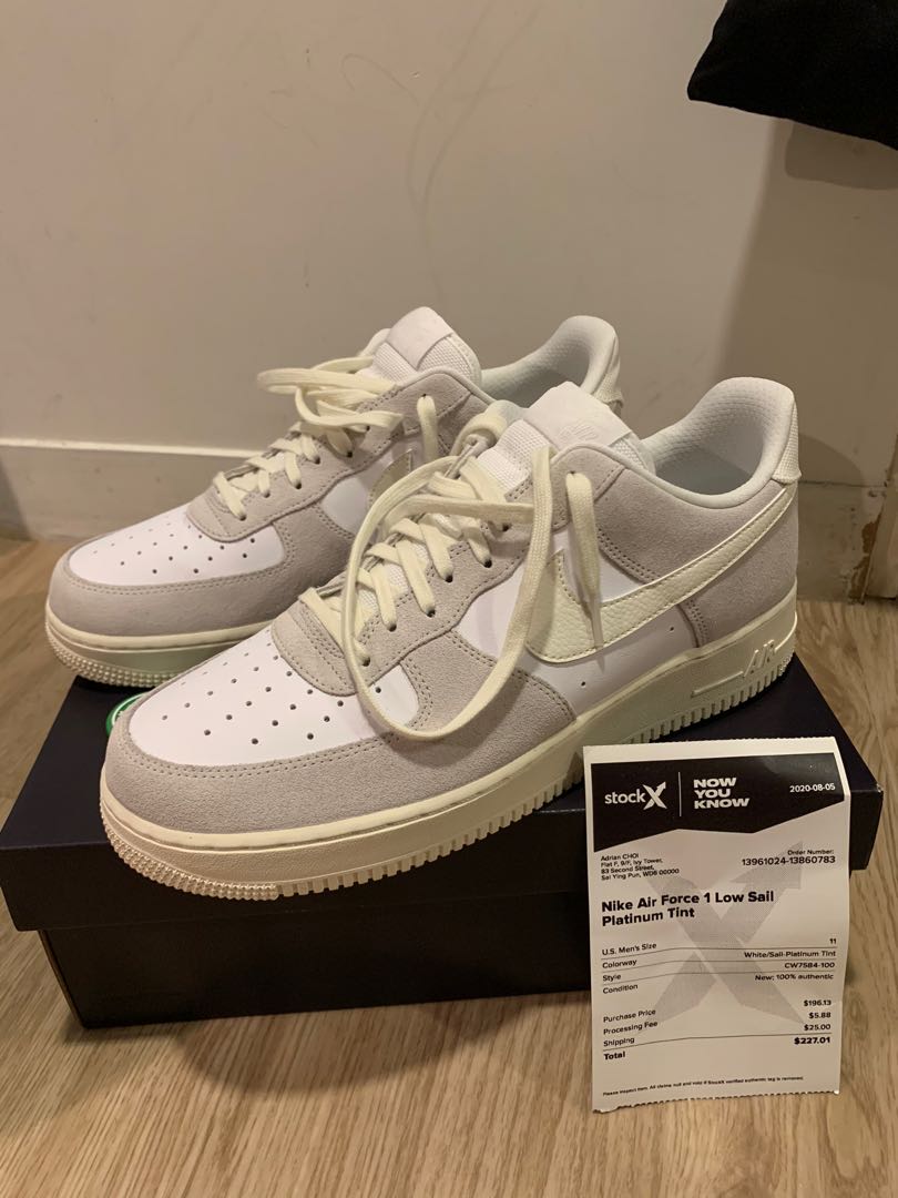 nike air force 1 platinum tint