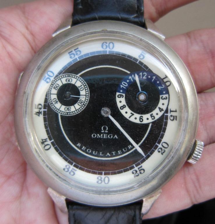 Oversize OMEGA Manual Winding Wrist Watch Regulateur Model Art Deco Limited Edition Military Memorabilia Memento Souvenir Vintage Omega Watch