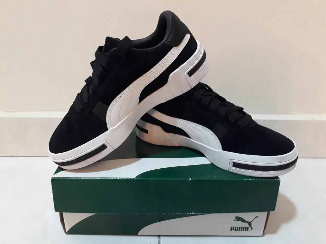 Puma sportstyle cali taped black metallic gold women shoes original