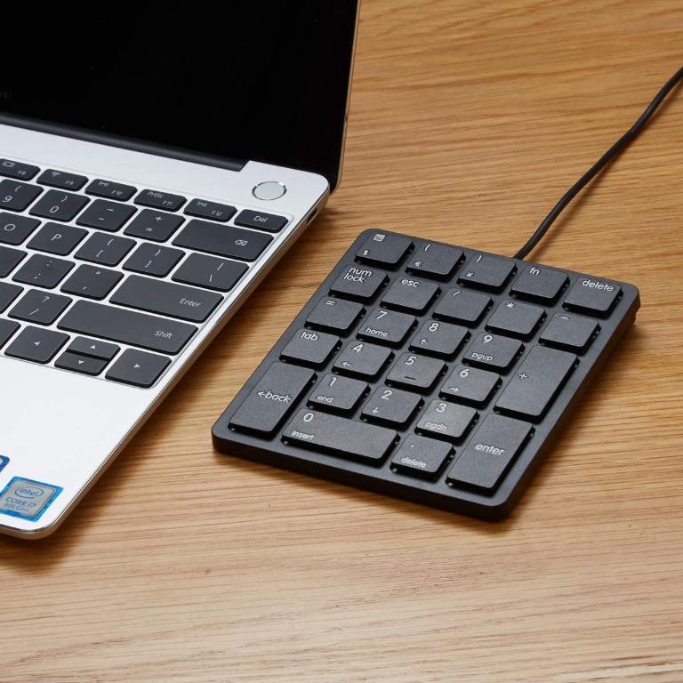 Qisan Numeric Keypad Wired Numpad 26 keys Portable Keypad USB External