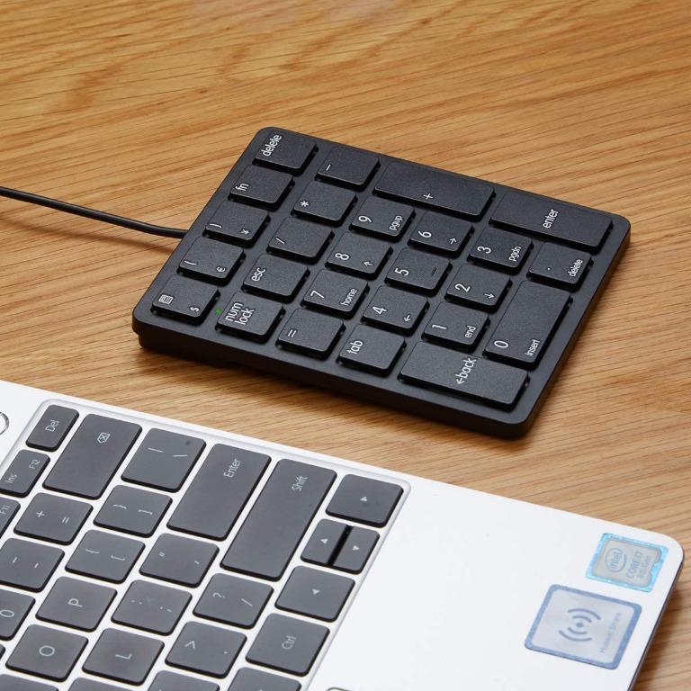 Qisan Numeric Keypad Wired Numpad 26 keys Portable Keypad USB External