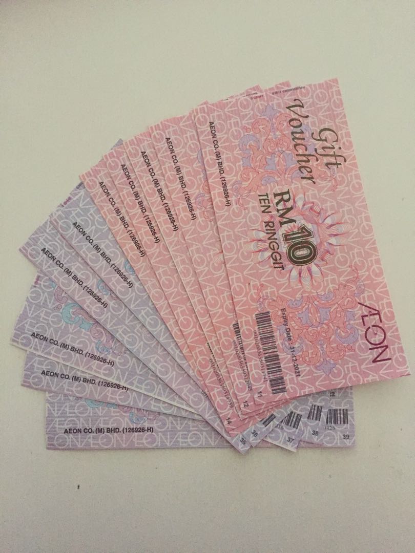 Wts Aeon Jusco Voucher With Printed Expired Date