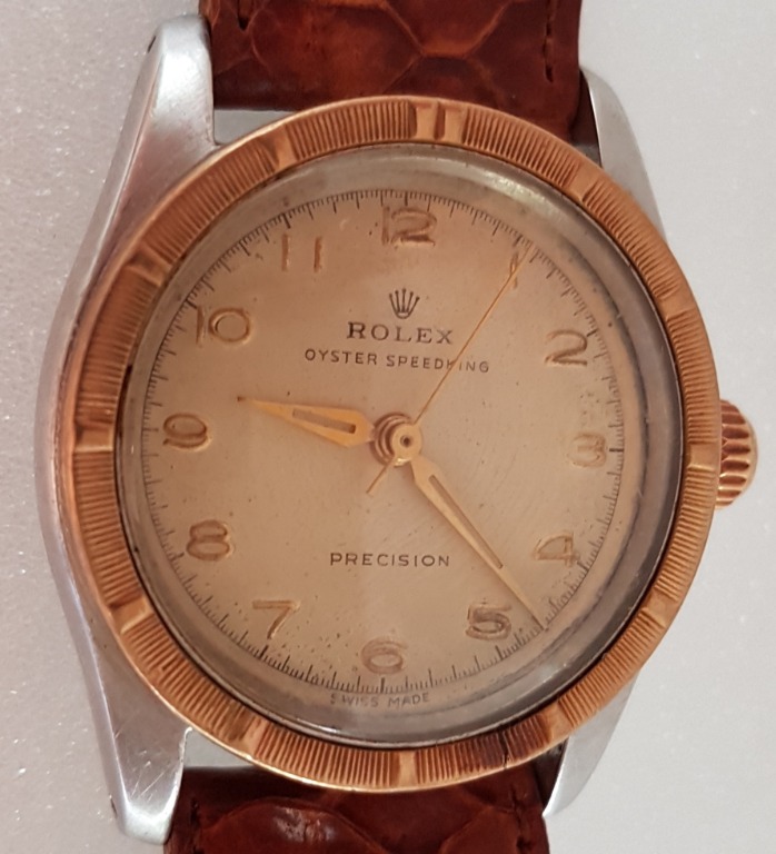 Rolex Manual Winding Wrist Watch 1950 s Speed King Model Gold bezel Oyster casing Calibre 5056 Art Deco Limited Edition Memorabilia Memento