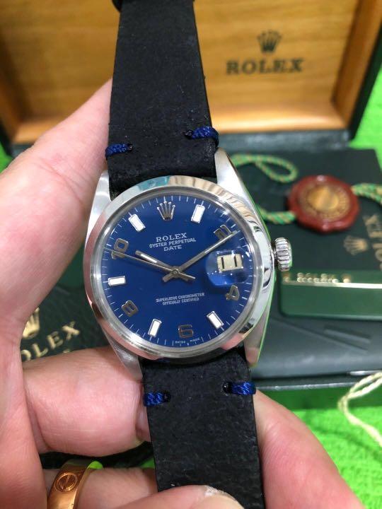 rolex date 1500 blue dial