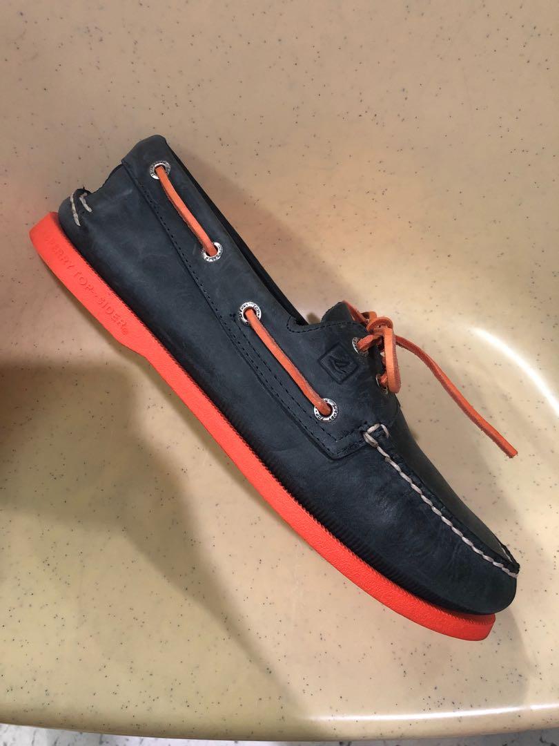 Orange sperry boat shoes sale