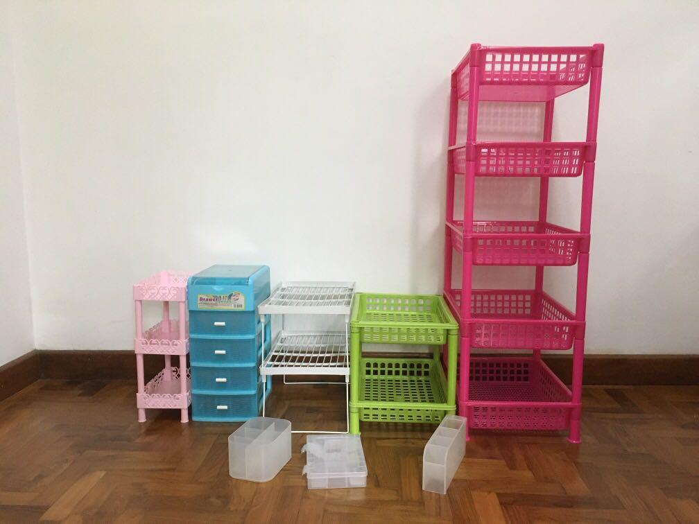 Storage Rack Organiser Shelf Cabinet Plastic Portable Removable Everything Else On Carousell