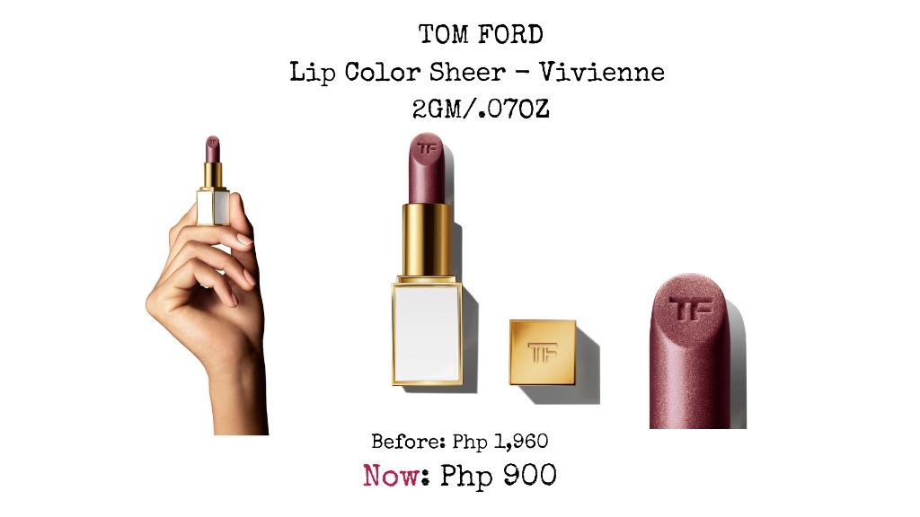 Tom Ford Lip Color Sheer Vivienne Beauty Personal Care Face Makeup On Carousell Signup to receive the latest on tom ford news, updates and member benefits. tom ford lip color sheer vivienne