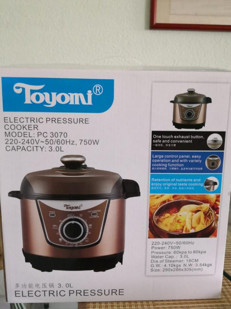 Toyomi Electric Pressure Cooker PC 3070 TV Home Appliances