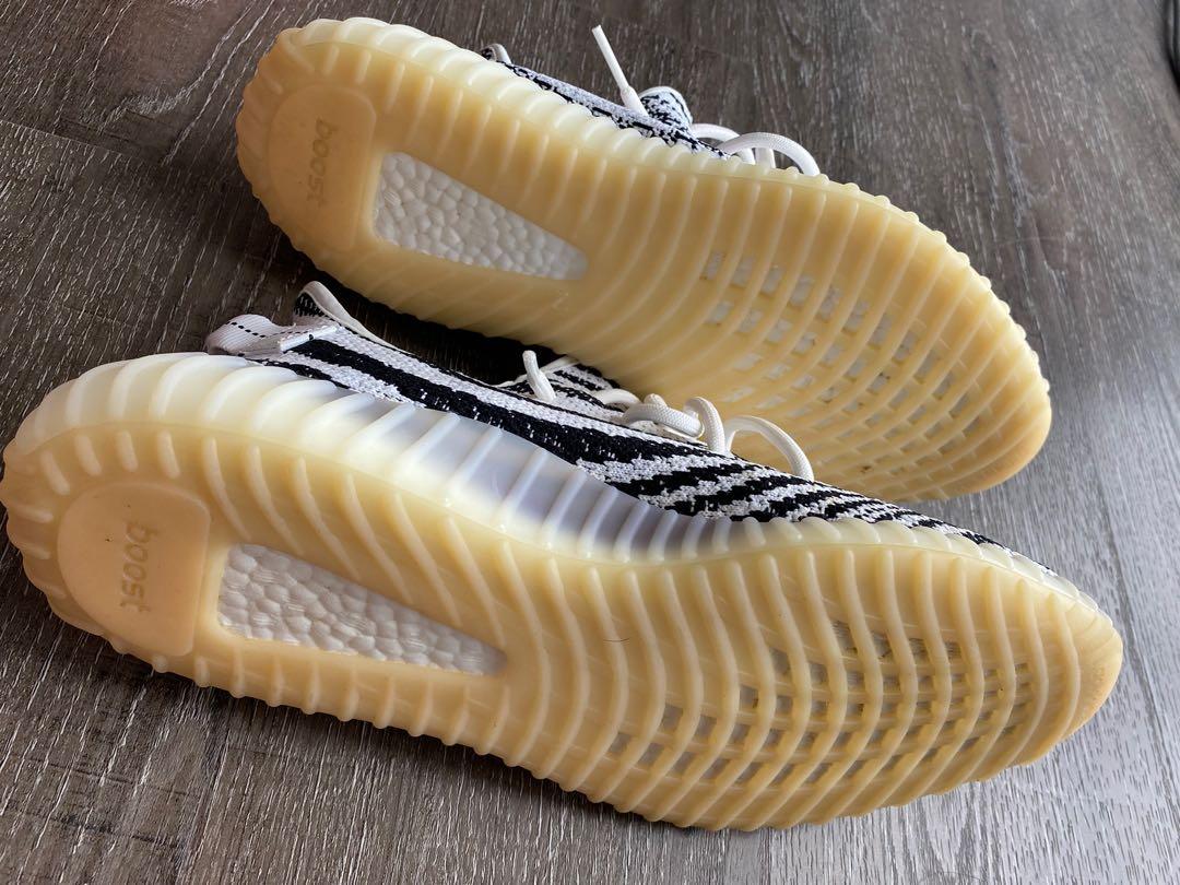 Zebra yeezy yellow sole outlet