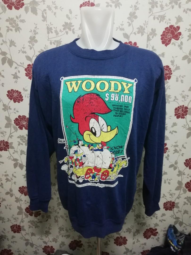 Vtg 80s WOODY WOODPECKER Sweatshirt Men s Fashion Tops Sets