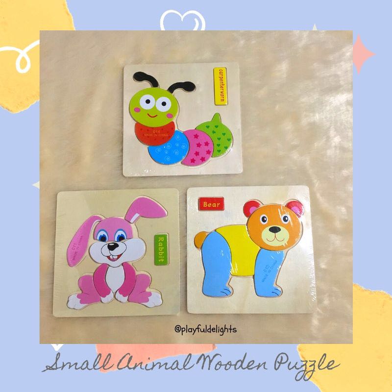 wooden jigsaw animals