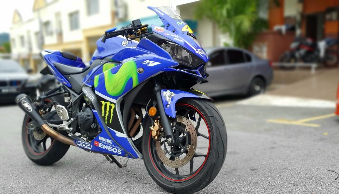 Yamaha R25 Movistar custom decal 2016 Motorbikes on Carousell