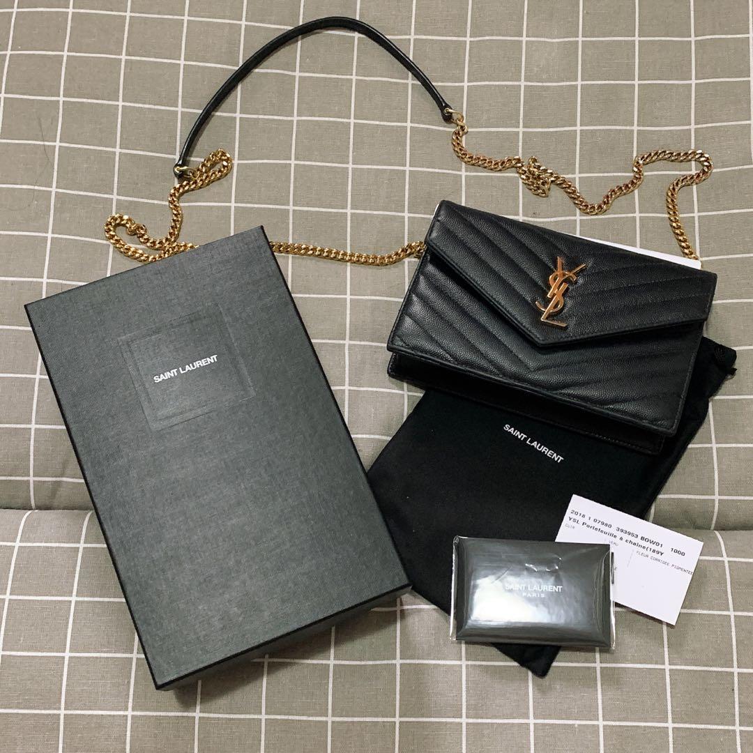 Yves Saint Laurent, Bags, Saint Laurent Large Monogram Envelope Chain Bag