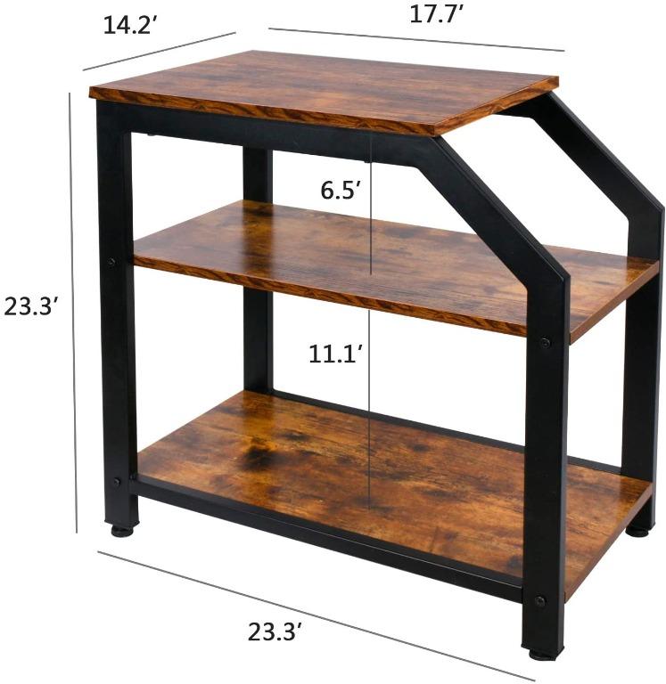 3 Tier Nightstand With Storage Shelves Side Table Furniture Tables Chairs On Carousell