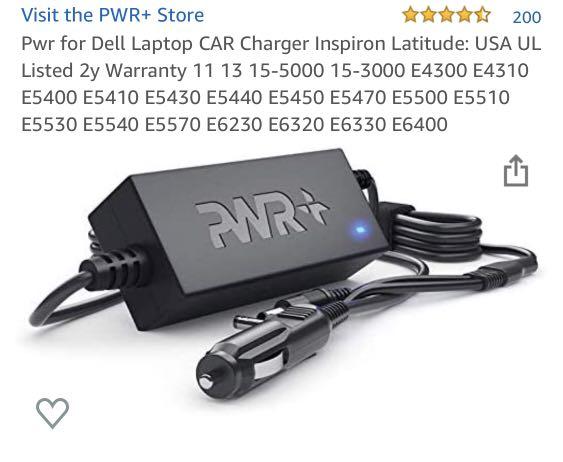 4 5 Out Of 5 Stars 0 Reviews Pwr For Dell Laptop Car Charger Inspiron Latitude Usa