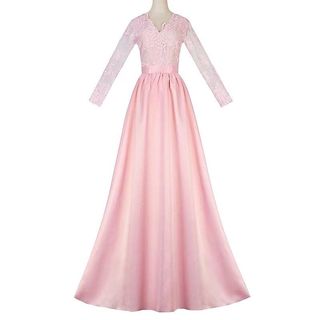 New French-style pink evening dress629748217423381115