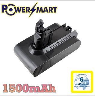 全新行貨- Powersmart - Dyson V6, DC62 系列代用鋰電池 21.6V/1500mAh