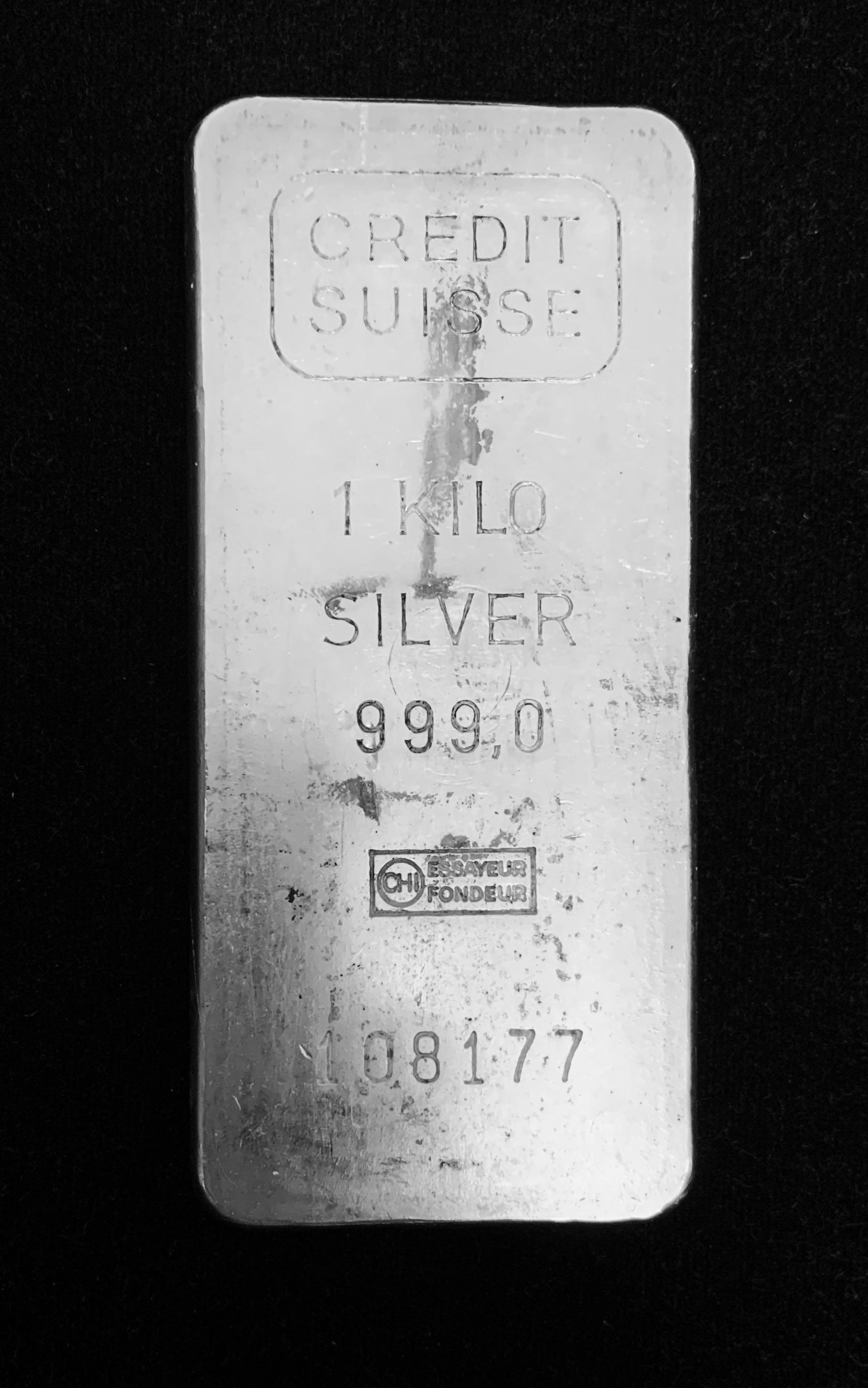 1 Kilo 999.0 Switzerland Credit Suisse - Pure Silver Large Bullion